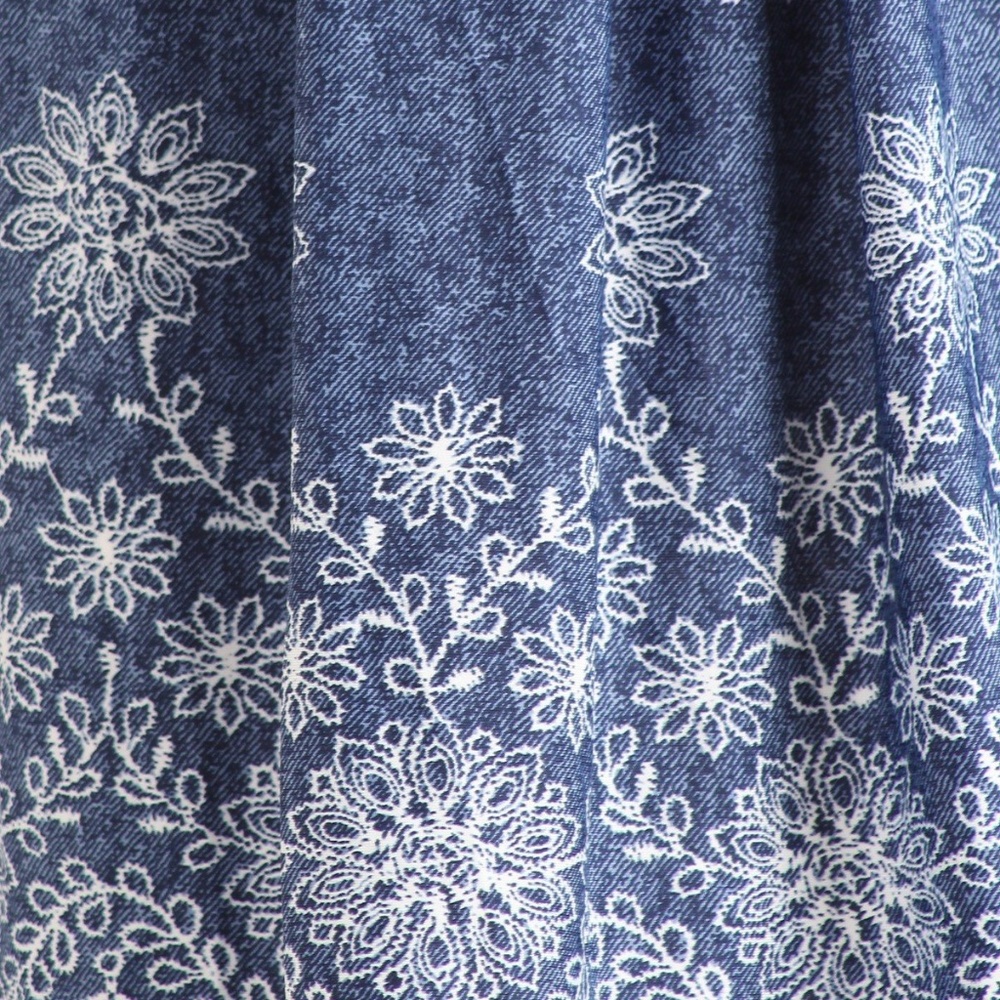 Blue White Floral Dress - Picture 3 of 5